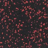 Рулонное резиновое напольное покрытие 6 мм черно-розовое 15% 