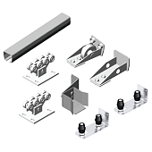 Балка прокатная направляющая профиль и ролики для сдвижных раздвижных откатных ворот 71х60х3,5 6 метров